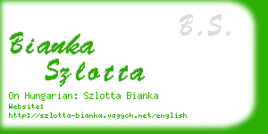 bianka szlotta business card